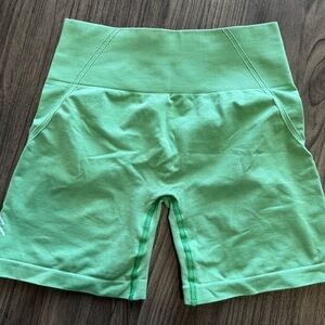Effortless Seamless Shorts with White Logo